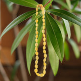 Baltic Amber Necklaces, 12-13" long, Opaque Yellow, Oval