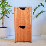 All Cherry Cabinet Wood Shelving - 12-3/8" L x 16.5" W x 36" H - Art Storage Cabinet