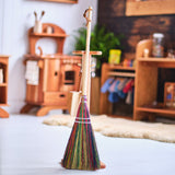 Child's Rainbow Broom, Sculpted Maple Handle