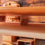 Farmhouse Table - Table Only or Table with Chairs Options + Farmhouse Bench Add-on (All Natural Beeswax finish) - 33" L x 22" W x 24" H - Child Size