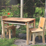 Farmhouse Table - Table Only or Table with Chairs Options + Farmhouse Bench Add-on (All Natural Beeswax finish) - 33" L x 22" W x 24" H - Child Size