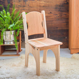 Farmhouse Chair, Single (All Natural Beeswax finish) - 12.5" L x 14" W x 27" H - Child Size