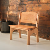 Children's Farmhouse Bench - Cherry with Maple Accents - 26" L x 14" W x 27" H