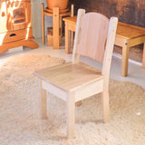 Everyday Child's Simple Chair - Cherry Wood with Maple Accents - Water Based Finish - 14" L x 13-3/4" W x 28" H