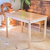 Simple Large Rectangular Wooden Table with Hard Water-Based Finish - Child or Adult Height - 42" x 28"