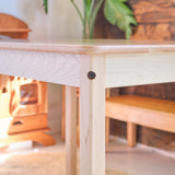 Simple Large Rectangular Wooden Table with Hard Water-Based Finish - Child or Adult Height - 42" x 28"