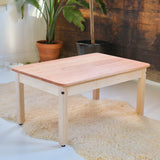 Play Table & Two Crates or Table Only - Cherry with Maple Accents - 33" L x 22" W x 16" H - Child Size