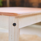 Play Table & Two Crates or Table Only - Cherry with Maple Accents - 33" L x 22" W x 16" H - Child Size