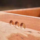 Wooden Storage Crate, Cherry Wood - 15" x 10" x 8" (with or without lid)