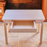 Simple Maple Wood Desk and Farmhouse Chair - 33" L x 22" W x 24" H