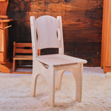 Simple Maple Wood Desk and Farmhouse Chair - 33" L x 22" W x 24" H