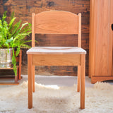 Sculpted Adult Height Cherry and Maple Chair - Beeswax Finish - 17.5" D x 16.5" W x 30" H