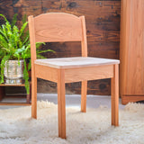 Sculpted Adult Height Cherry and Maple Chair - Beeswax Finish - 17.5" D x 16.5" W x 30" H