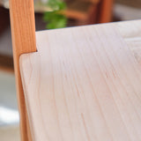 Sculpted Adult Height Cherry and Maple Chair - Beeswax Finish - 17.5" D x 16.5" W x 30" H