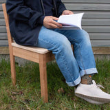 Sculpted Adult Height Cherry and Maple Chair - Hard Matte Clear Finish - 17.5" D x 16.5" W x 30"