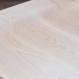 Sculpted Adult Height Cherry and Maple Chair - Hard Matte Clear Finish - 17.5" D x 16.5" W x 30"