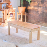 Everyday Bench - Child Height -  36" long  - Cherry with Maple Accents - Beeswax Finish