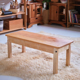Everyday Bench - Child Height -  36" long  - Cherry with Maple Accents