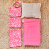 Organic Doll Mattress and Patterned Sheets by Camden Rose (Fits our Doll Bed or Doll Cradle)