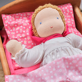 Organic Doll Mattress and Patterned Sheets by Camden Rose (Fits our Doll Bed or Doll Cradle)