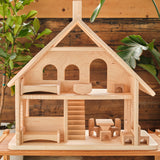 Three-Story Dollhouse - Maple Wood