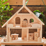 Three-Story Dollhouse - Maple Wood