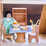 Three-Story Dollhouse - Cherry Wood
