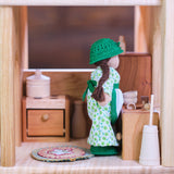 Three-Story Dollhouse - Cherry Wood