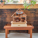 Three-Story Dollhouse - Cherry Wood