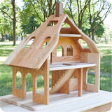 Three-Story Dollhouse - Cherry Wood