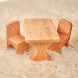 10 Piece Cherry Wood Dollhouse Furniture Set