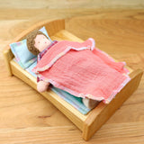 Cherry Wood Dollhouse Bed, Double
