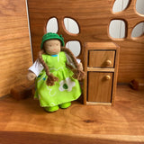 Dollhouse Sized Cherry Wood Refrigerator