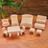 Three-Story Dollhouse - Maple Wood