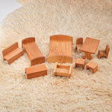 Three-Story Dollhouse - Cherry Wood