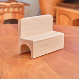 10 Piece Maple Wood Dollhouse Furniture Set