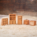Three-Story Dollhouse - Cherry Wood