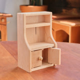 Maple Wood Dollhouse Furniture - Set of 5 Pieces - Sized for Dolls Around 6" Tall