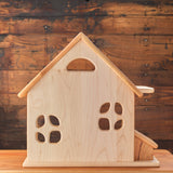 Fairy Country Cottage/Dollhouse, Cherry Wood with Maple Accents - With or Without 10-Piece Furniture Set