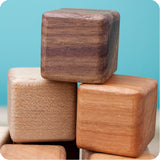 Wooden One-Size Cube Building Blocks, Set of 24, 1.5" cubes