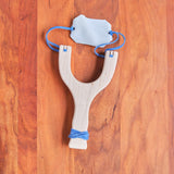 Classic Wood Slingshot with 2 Extra Rubberbands
