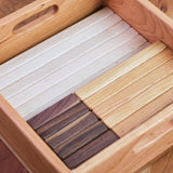 Graduated Wooden Stick Building Blocks, Set of 30