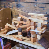 Graduated Wooden Stick Building Blocks, Set of 30
