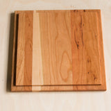 Square Lid for 9" x 9" Cherry Wood Storage Crate -  Lid Only