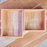 Square Cherry Storage Crate / Tray - 10 1/2" x 10 1/2" x 3 1/2" (With or Without Lid)
