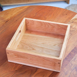 Square Cherry Storage Crate / Tray NO lid 9" x 9"