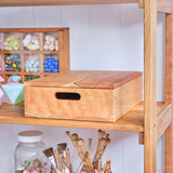 Rectangle Cherry Wood Storage Crate / Tray - 13 1/2" L x 10 1/2" W x 3 1/2" H (with or without lid)