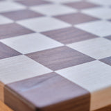 16" x 16" Walnut & Maple Checker Board Set with Drawer, Checker & Chess Pieces Included