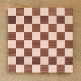 12" x 12" Walnut & Maple Checker Board