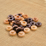 Wood Checkers & Chess Pieces in a Muslin Bag
